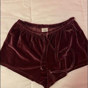 PINK Velet/Velour Sleepwear Shorts